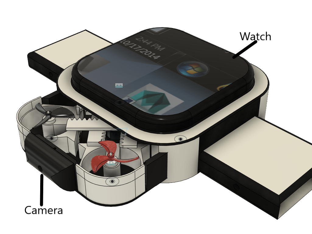 WatchDrone docked in watch
